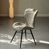 Peran Soft Faux Leather Grey Dining Chair from Roseland Furniture
