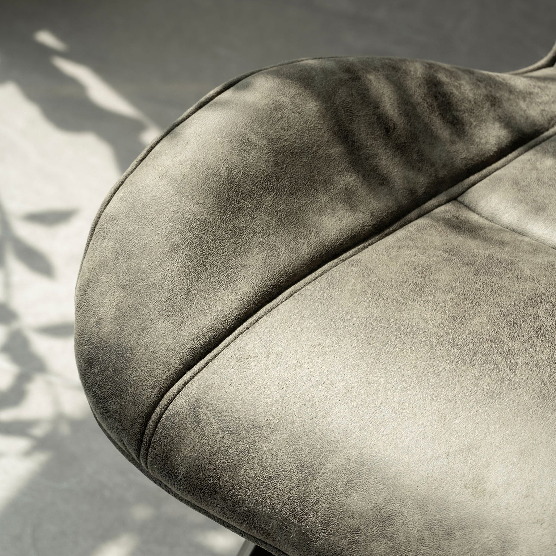 Peran Soft Faux Leather Grey Dining Chair from Roseland Furniture