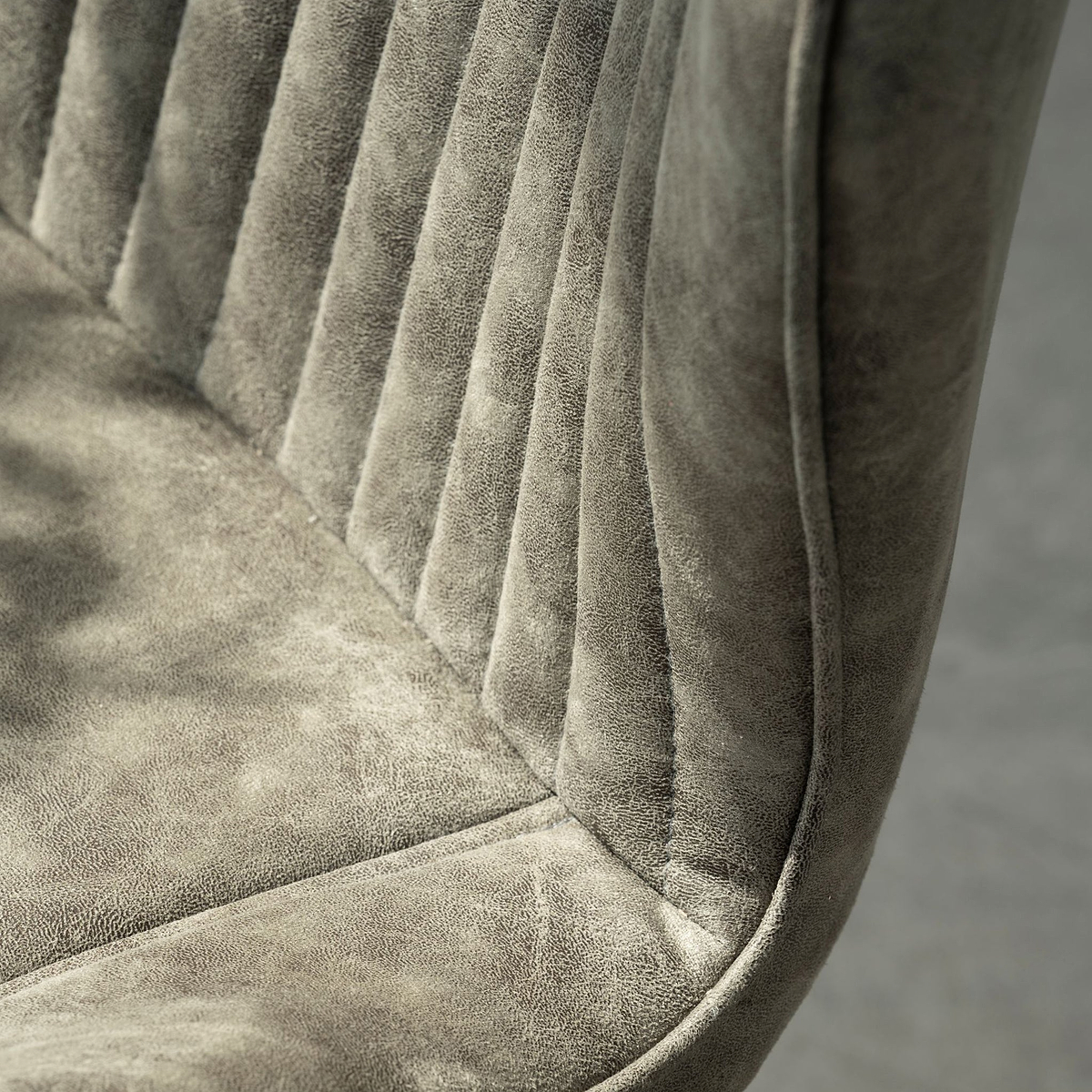 Peran Soft Faux Leather Grey Dining Chair from Roseland Furniture