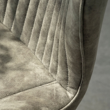 Peran Soft Faux Leather Grey Dining Chair from Roseland Furniture