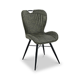 Peran Soft Faux Leather Green Dining Chair from Roseland Furniture