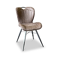 Peran Brown Soft Faux Leather Dining Chair from Roseland Furniture