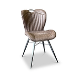 Peran Brown Soft Faux Leather Dining Chair from Roseland Furniture