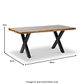 Benjin 180cm Mango Wood Dining Table dimensions