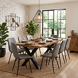 Benjin 220cm Mango Wood Dining Table from Roseland Furniture