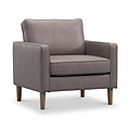 Jefri Faux Leather Armchair Grey Life1 from Roseland Furniture