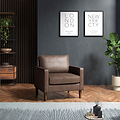 Jefri Faux Leather Armchair from Roseland Furniture