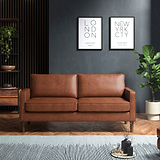 Jefri Faux Leather 3 Seater Sofa Tan from Roseland Furniture
