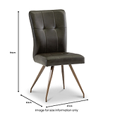 Johan-Faux-Leather-Panelled-Back-Dining-Chair-Brown from Roseland Furniture