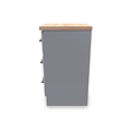 Talland Grey 3 Drawer Bedside Cabinet by Roseland Furniture