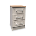 Talland Ash 3 Drawer Bedside Cabinet by Roseland Furniture