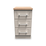 Talland Ash 3 Drawer Bedside Cabinet by Roseland Furniture