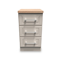 Talland Ash 3 Drawer Bedside Cabinet by Roseland Furniture
