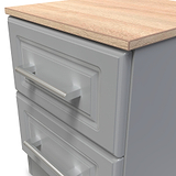 Talland Grey 2 Drawer Bedside Cabinet by Roseland Furniture