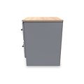 Talland Grey 2 Drawer Bedside Cabinet by Roseland Furniture
