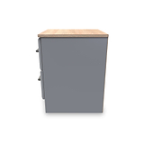 Talland Grey 2 Drawer Bedside Cabinet by Roseland Furniture