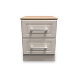 Talland Ash 2 Drawer Bedside Cabinet by Roseland Furniture
