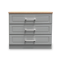 Talland Grey 3 Drawer Chest by Roseland Furniture