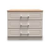 Talland Taupe 3 Drawer Chest by Roseland Furniture