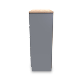 Talland Grey 5 Drawer Chest by Roseland Furniture