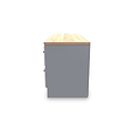 Talland Grey 4 Drawer Low Storage Unit by Roseland Furniture