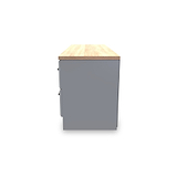 Talland Grey 4 Drawer Low Storage Unit by Roseland Furniture