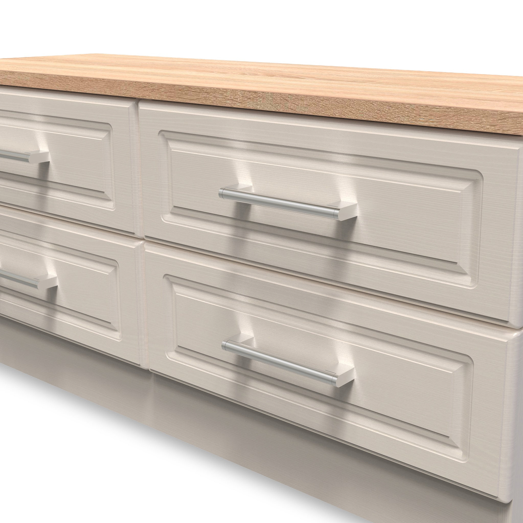 Talland Ash 4 Drawer Low Storage Unit by Roseland Furniture