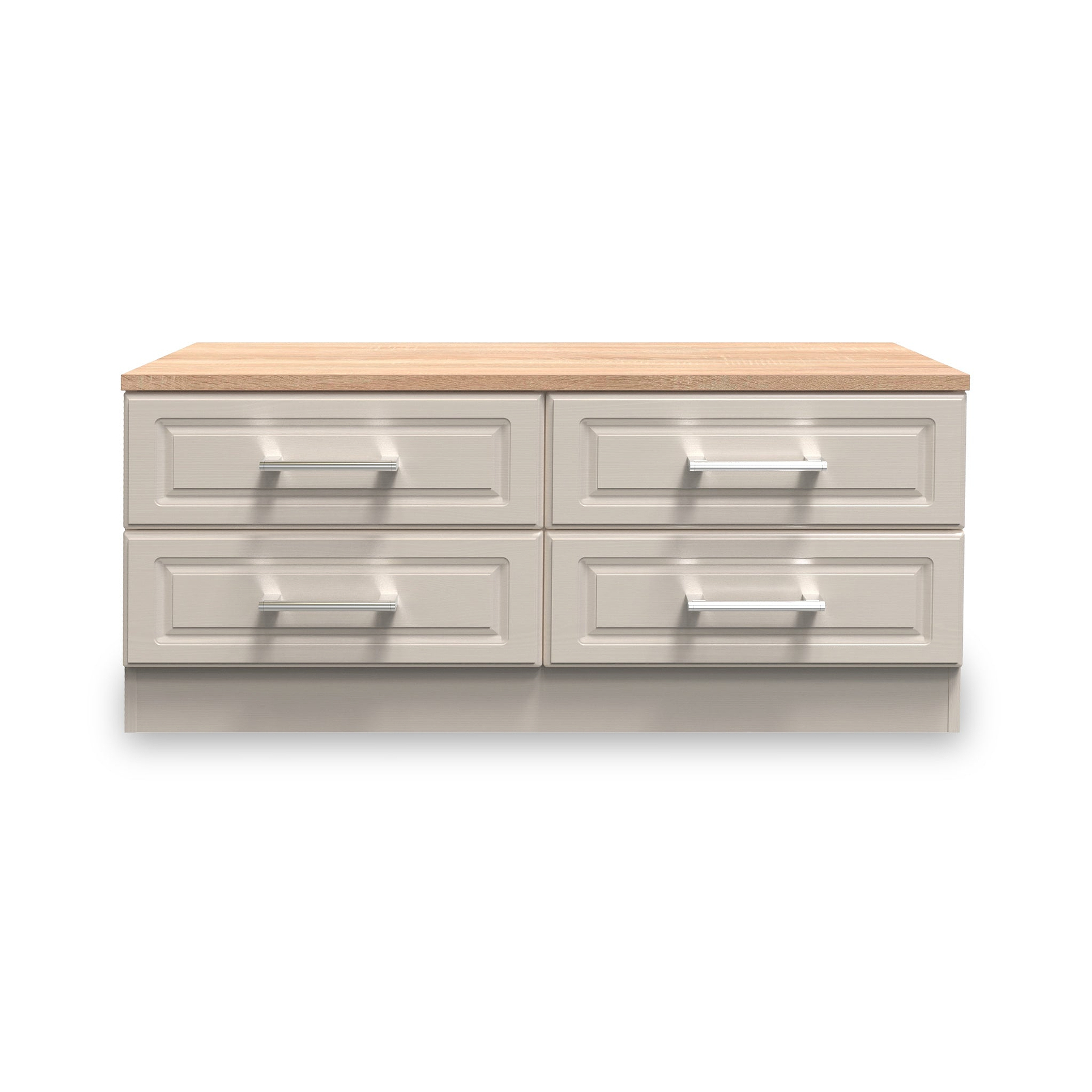 Talland Ash 4 Drawer Low Storage Unit by Roseland Furniture