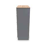 Talland Grey 4 Drawer Deep Chest by Roseland Furniture