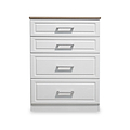 Talland White 4 Drawer Deep Chest by Roseland Furniture