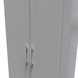 Talland Grey 2 Door 2 Drawer Wardrobe by Roseland Furniture