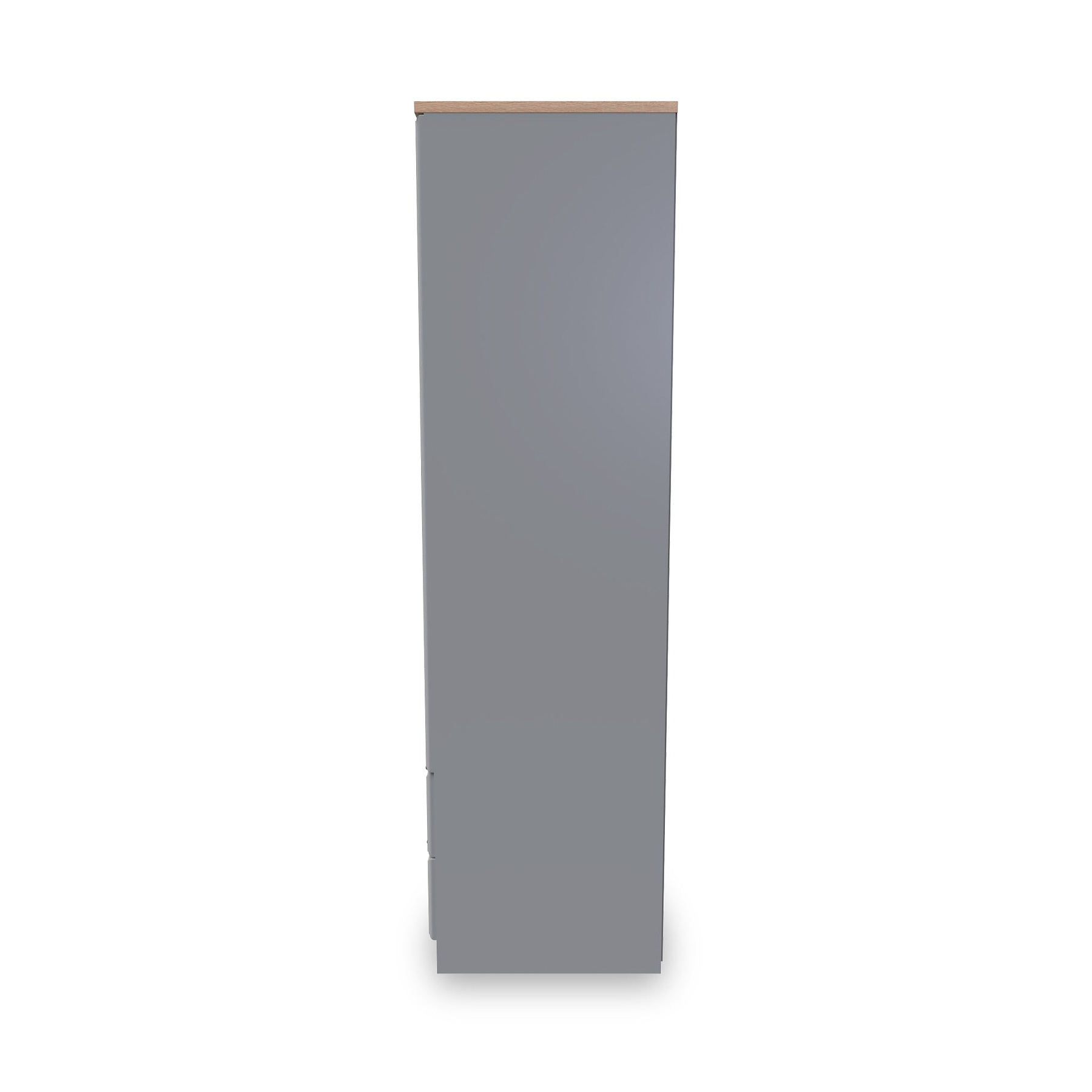 Talland Grey 2 Door 2 Drawer Wardrobe by Roseland Furniture