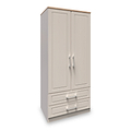 Talland Ash 2 Door 2 Drawer Wardrobe by Roseland Furniture