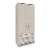 Talland Ash 2 Door 2 Drawer Wardrobe by Roseland Furniture