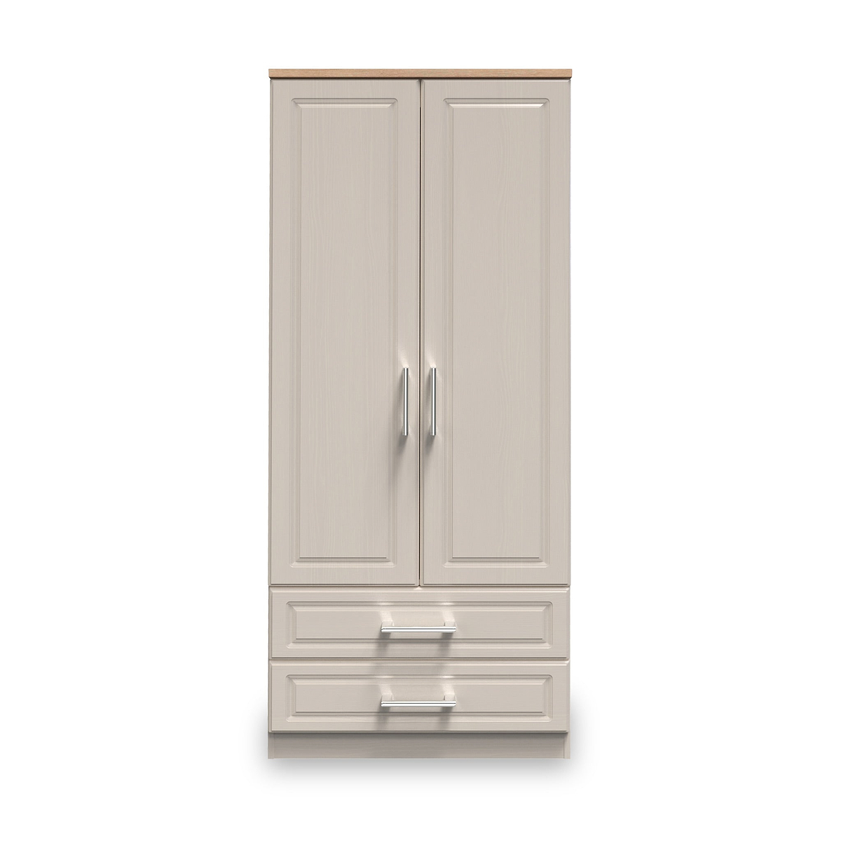 Talland Ash 2 Door 2 Drawer Wardrobe by Roseland Furniture
