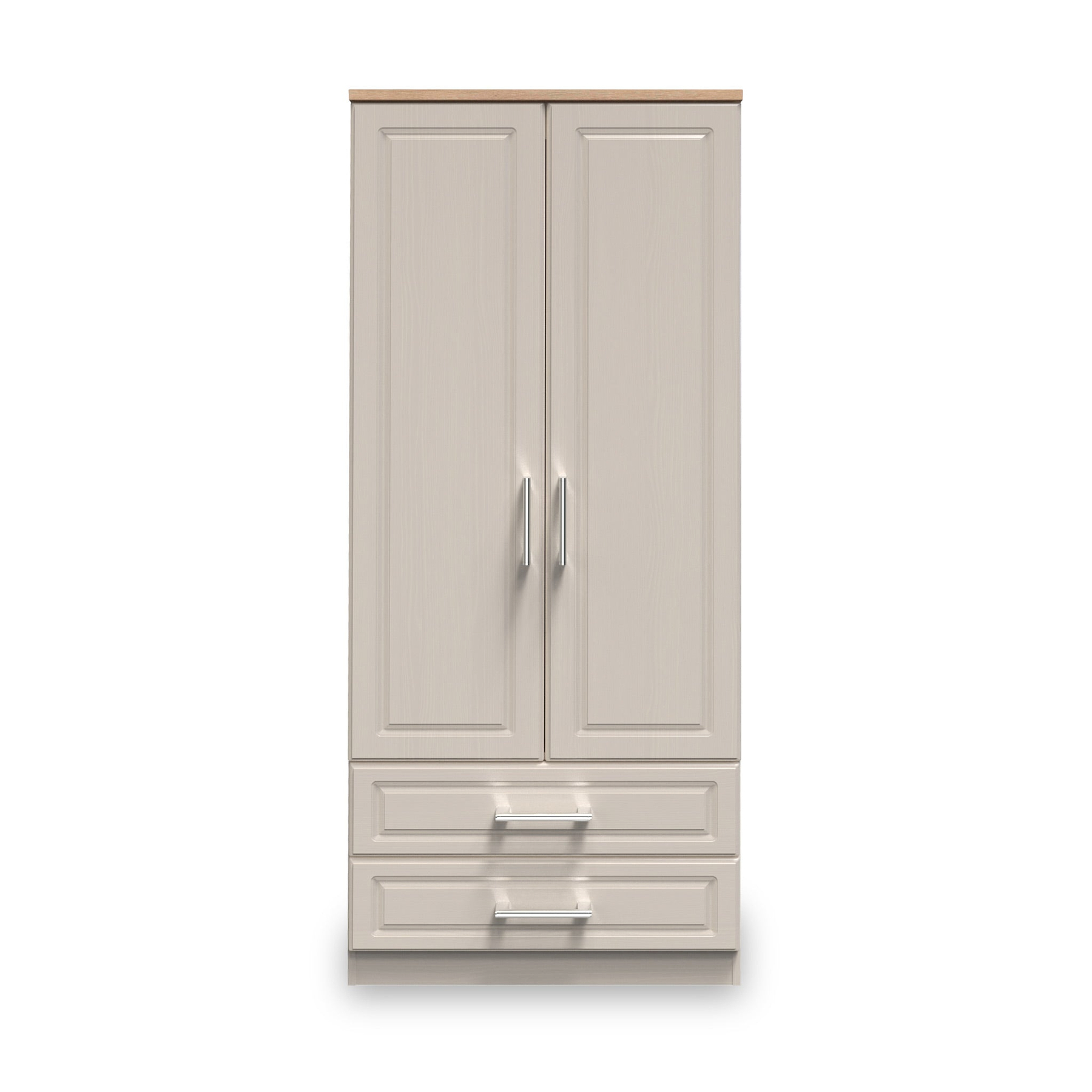 Talland Ash 2 Door 2 Drawer Wardrobe by Roseland Furniture