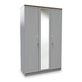 Talland Grey Triple Wardrobe by Roseland Furniture