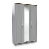 Talland Grey Triple Wardrobe by Roseland Furniture