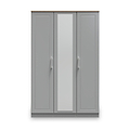 Talland Grey Triple Wardrobe by Roseland Furniture