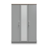 Talland Grey Triple Wardrobe by Roseland Furniture