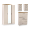 Talland 4 Piece Bedroom Furniture Set Ash Oak from Roseland Furniture