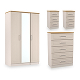 Talland 4 Piece Bedroom Furniture Set Ash Oak from Roseland Furniture