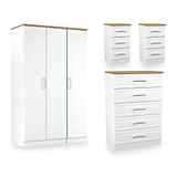 Talland 4 Piece Bedroom Furniture Set White Ash Oak from Roseland Furniture