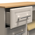 Talland Taupe Dressing Table Set with 3 Drawers