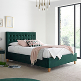 Kia Green Velvet Ottoman Bed from Roseland Furniture