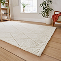 Wilburn Diamond Wool Rug Natural from Roseland Furniture
