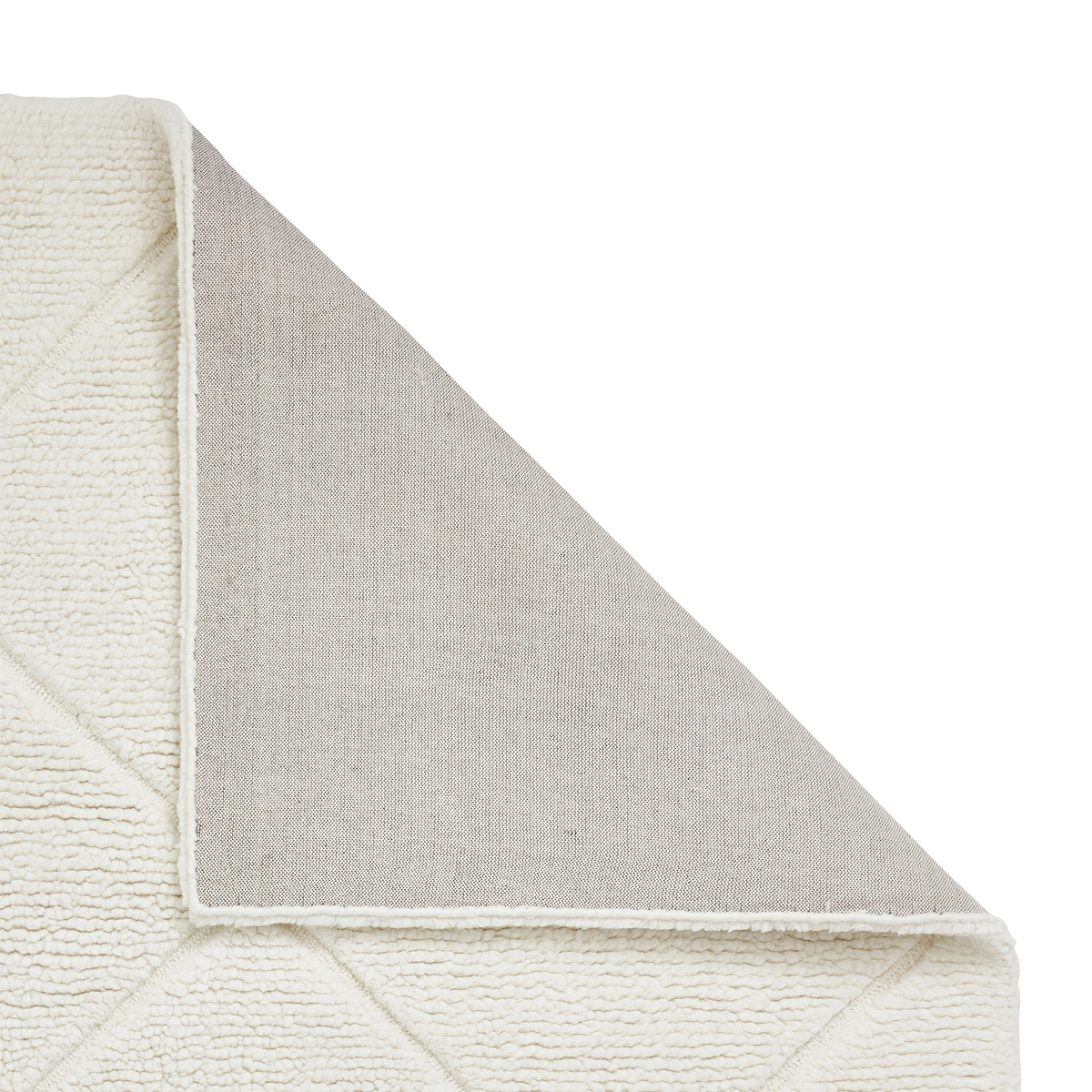 Emerson Diamond Wool Rug Natural from Roseland Furniture