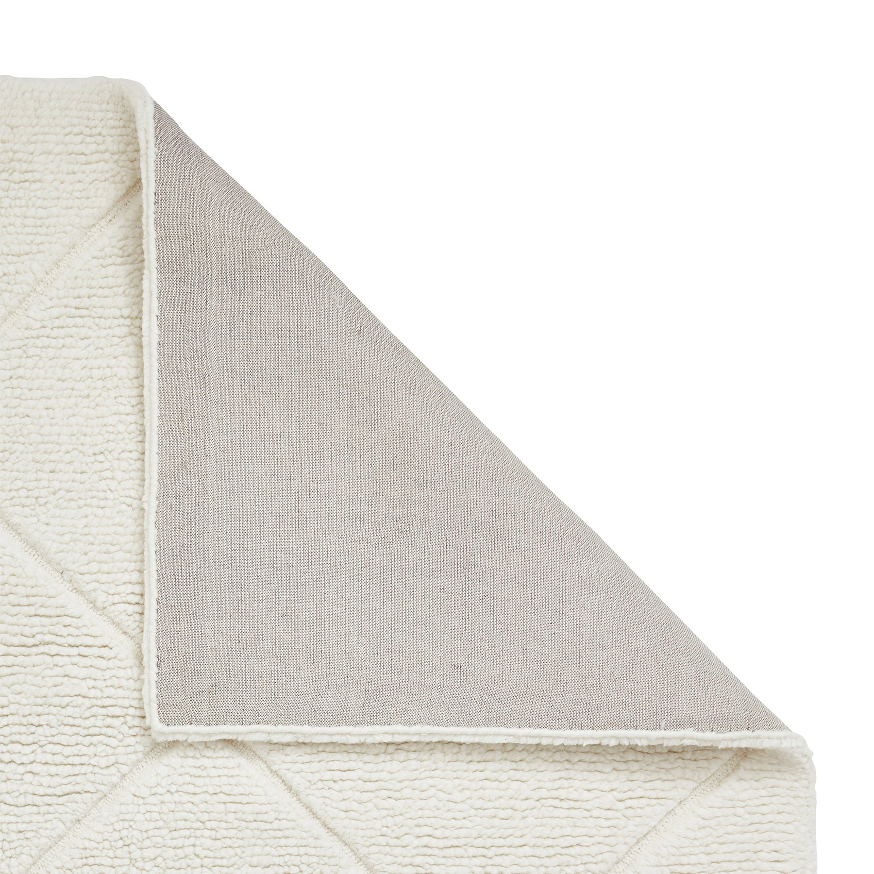 Emerson Diamond Wool Rug Natural from Roseland Furniture