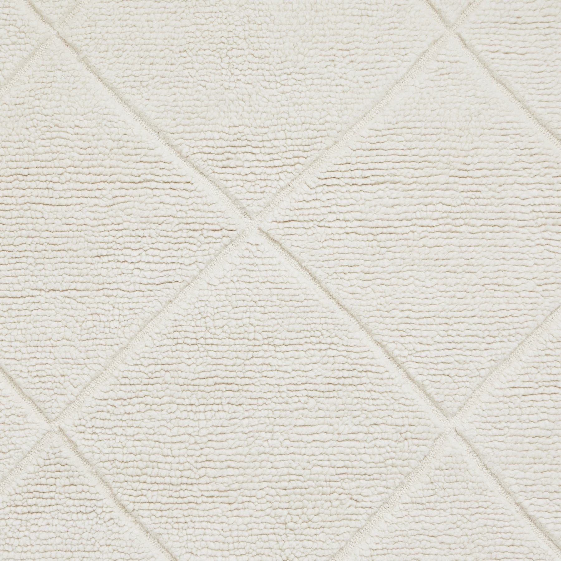 Emerson Diamond Wool Rug Natural from Roseland Furniture