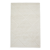 Emerson Diamond Wool Rug Natural from Roseland Furniture